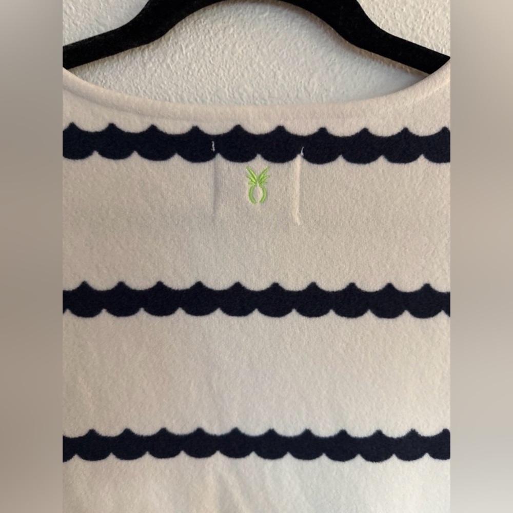Dudley Stephens Navy and White Terry Cloth Mini Dress - Picture 6 of 6